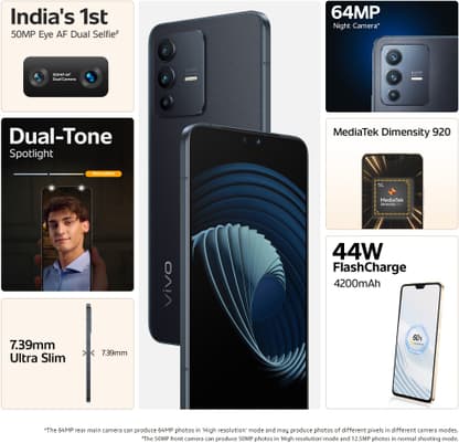 vivo V23 5G (Stardust Black, 128 GB) - Thumbnail 2