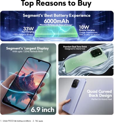 POCO C85 5G (Mystic Purple, 128 GB) - Thumbnail 2