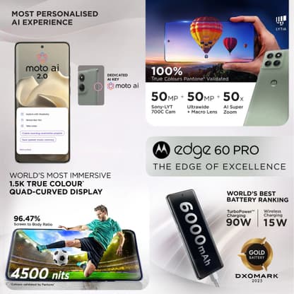 MOTOROLA Edge 60 Pro (Pantone Shadow, 256 GB) - Thumbnail 5