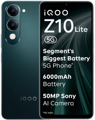 IQOO Z10 Lite 5G (Cyber Green, 256 GB)