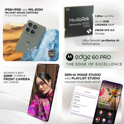 MOTOROLA Edge 60 Pro (Pantone Shadow, 256 GB) - Thumbnail 6