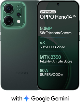 OPPO Reno14 5G (Forest Green, 256 GB)