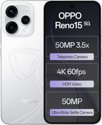 OPPO Reno15 5G (Glacier White, 256 GB)