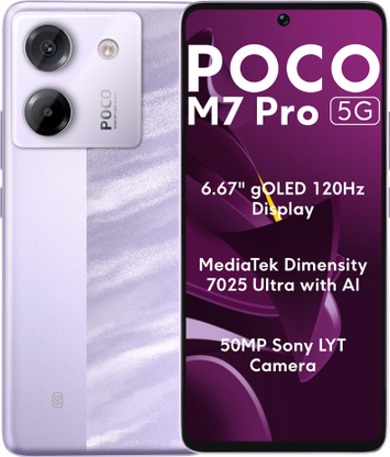 POCO M7 Pro 5G (Lavender Frost, 128 GB)
