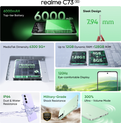 realme C73 5G (Jade Green, 64 GB) - Thumbnail 2