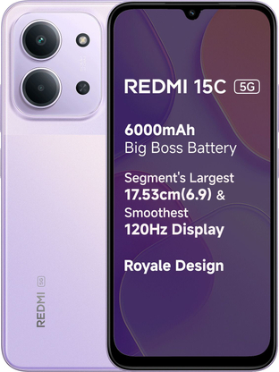 REDMI 15C 5G (Dusk Purple, 128 GB)