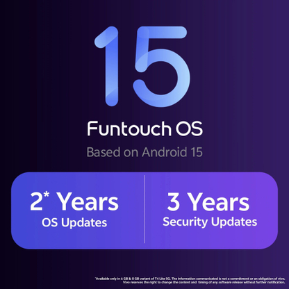 vivo T4 Lite 5G Charger in the Box (Prism Blue, 128 GB) - Thumbnail 11