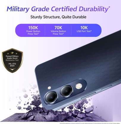 vivo T4 Lite 5G Charger in the Box (Prism Blue, 128 GB) - Thumbnail 4