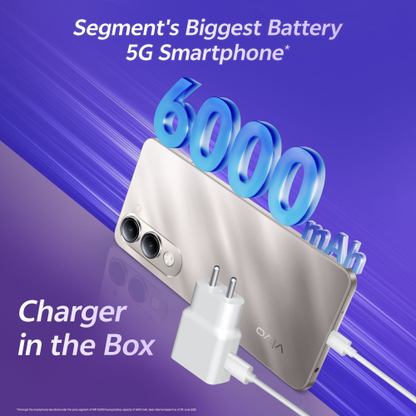 vivo T4 Lite 5G Charger in the Box (Titanium Gold, 128 GB) - Thumbnail 2