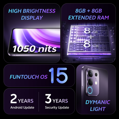 vivo T4x 5G (Pronto Purple, 128 GB) - Thumbnail 10
