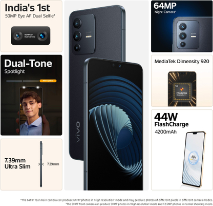 vivo V23 5G (Stardust Black, 128 GB) - Thumbnail 2