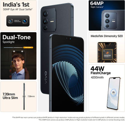 vivo V23 5G (Stardust Black, 128 GB) - Thumbnail 4