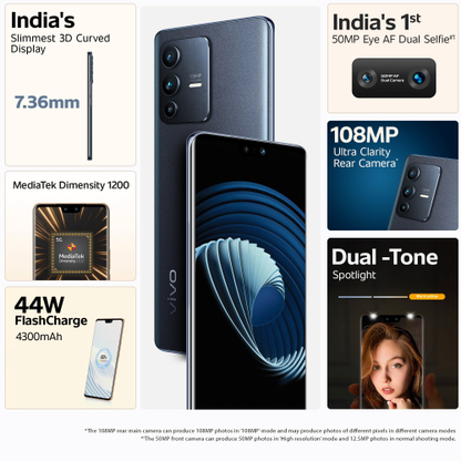 vivo V23 Pro 5G (Stardust Black, 128 GB) - Thumbnail 3